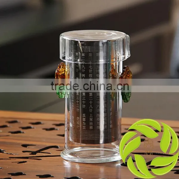 Special Design 250ml Galss Ware Two Ears Handle Teaware Heat Resistant Teaware and Tea Cups Hand-made Glass Teaware