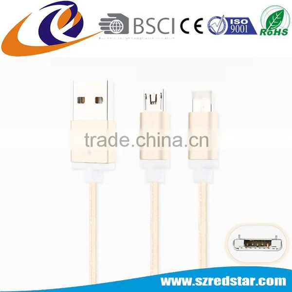 High Quality Fast Charging Double Sided Usb Cable 8pin+5 Pin for Android and Ios Mobile photo-4