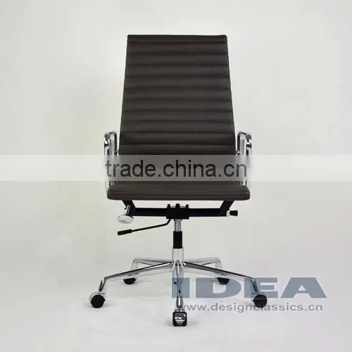 Replica EA119 Charles High Back Office Chair - Dark Grey Color Genuine Leather photo-2