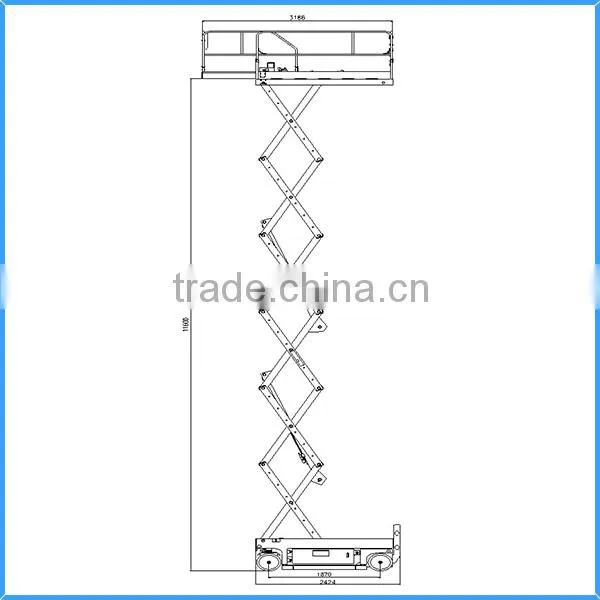 12M Hydraulic Scissor Lift/self Propelled Scissor Lift photo-3