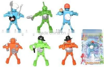 Kids Funny Wind up Dancing Robot Toy for Children 6ASST