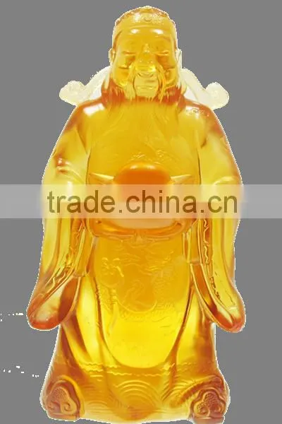 Gold Ingot Buddha Buddhism Lobby Decoration Colored Glaze Liuli photo-6