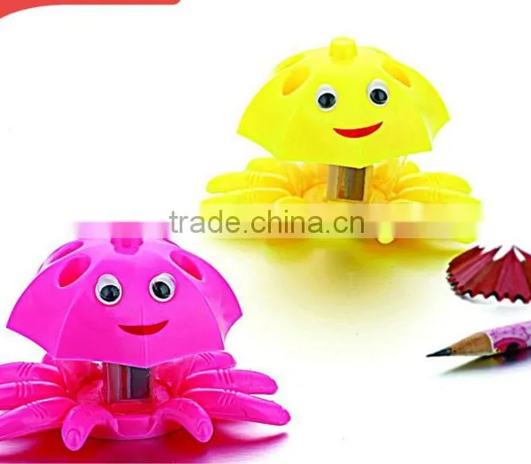 3D Spider Umbrella Shape Mini Novelty Gift Animal Design Desktop Umbrella Shape 3D Pencil Sharpener Pencil Sharpener