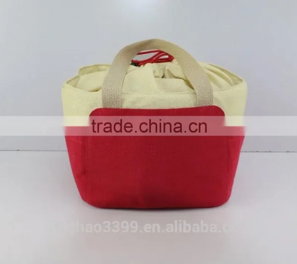 2016 New Design Cooler Bag Cotton Lunch Bag Fashion Drawstring Cooler Bag photo-3
