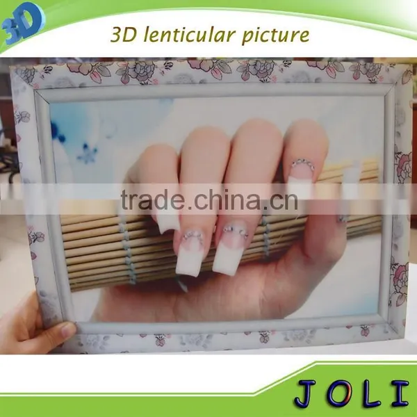 Custom Plastic 0.45mm PET 3D Printing 3D Lenticular Picture Nail photo-2
