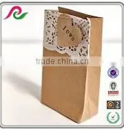 Recyclable Handmade Custom Made Kraft Paper Lace Wedding Gift Bags photo-4