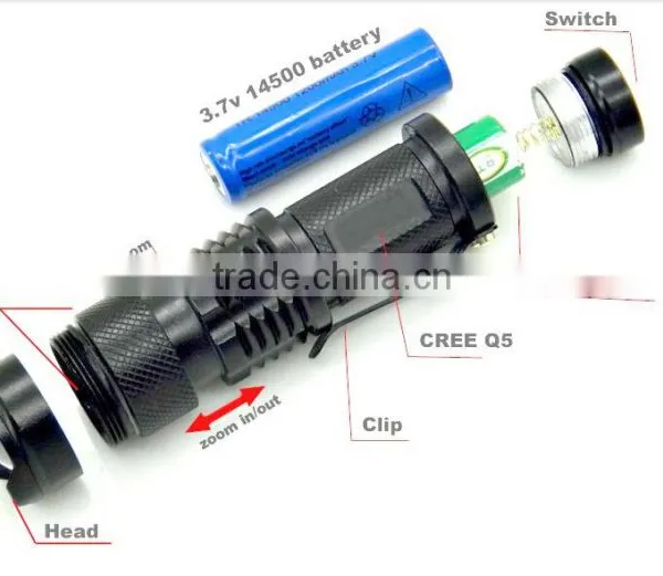 Strong Light Flashlight Wholesale Zoom Scale Mini Led Flashlight photo-4