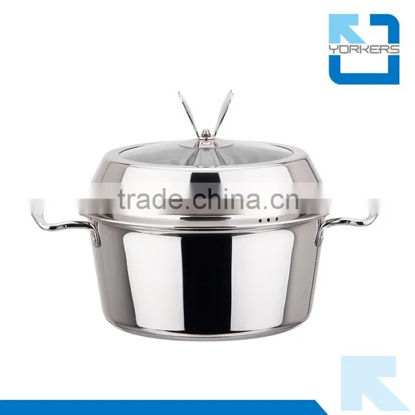 Stainless Steel High-qulity Double Handle Cooking Soup & Stock Pot