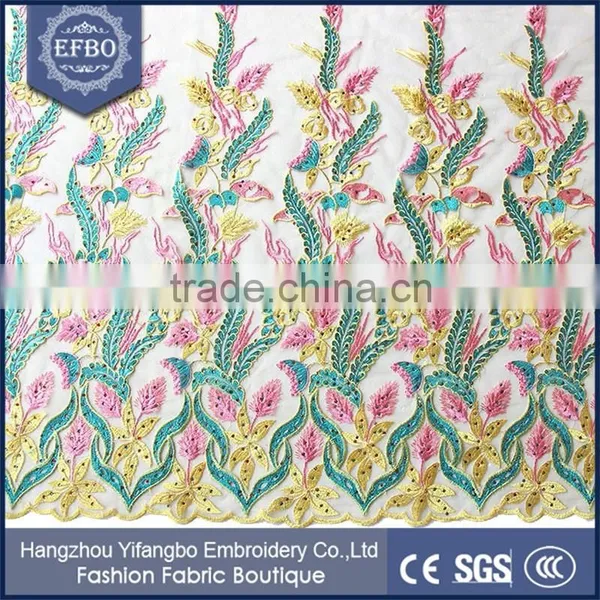 New Products English Tulle Lace Fabric African Embroidery Stone for Bridal Dress photo-4