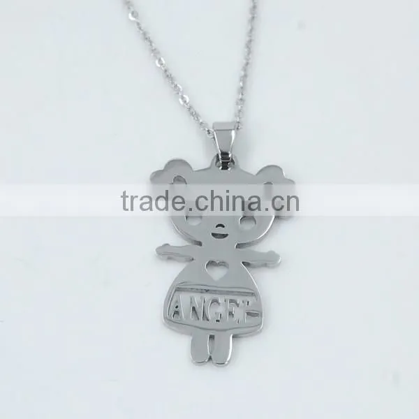 Various Image Laser Cut on Stainless Steel Pendant Jewelry photo-2