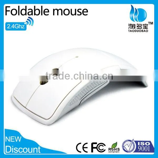 Black Desktop Usb Folding Wireless Mouse photo-6