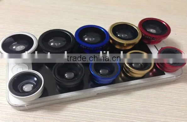Universal 3 In1 Fisheye Wide-angle Lens for Iphone 5 6 Fish Eye Lens for Samsung Phone photo-5