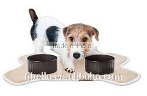 Dog Bone Shape Memory Foam Pet Bed Mat Pet Bowl Mat