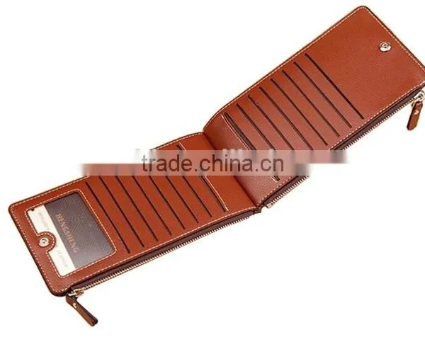 Zipper Close Multiple Function Foldable Leather Card Holders Wallet Case Cellphone Cover photo-2