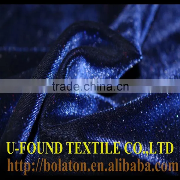TONE TO TONE Glitter ON HIGH QUALITY SPANDEX WARP VELVET FABRIC photo-3