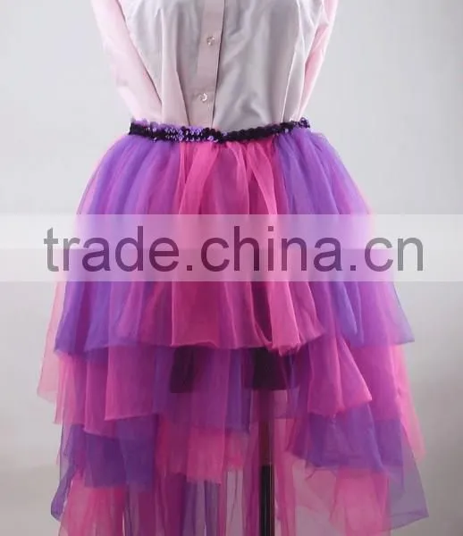 Colorful Tutu Skirt Front Short Back Long Pettiskirt For Women photo-2