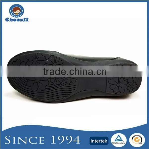 Hot Sale Black Color Simple Design Leather School Shoes photo-5