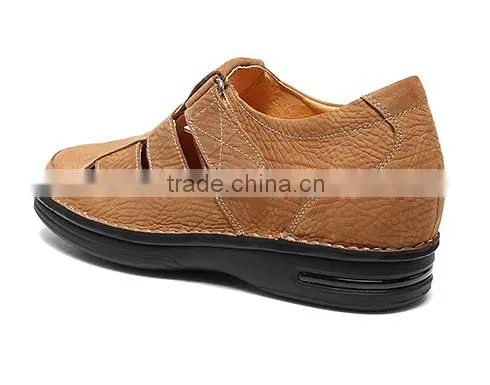2016 Summer Height Increasing Style Genuine Leather Men Sandals photo-4