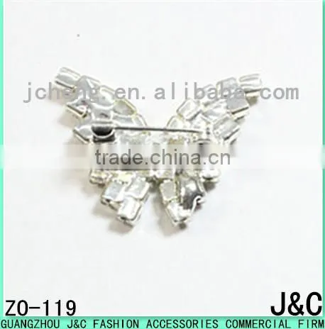 Butterfly Shaped Rhineston Zamac Button photo-2