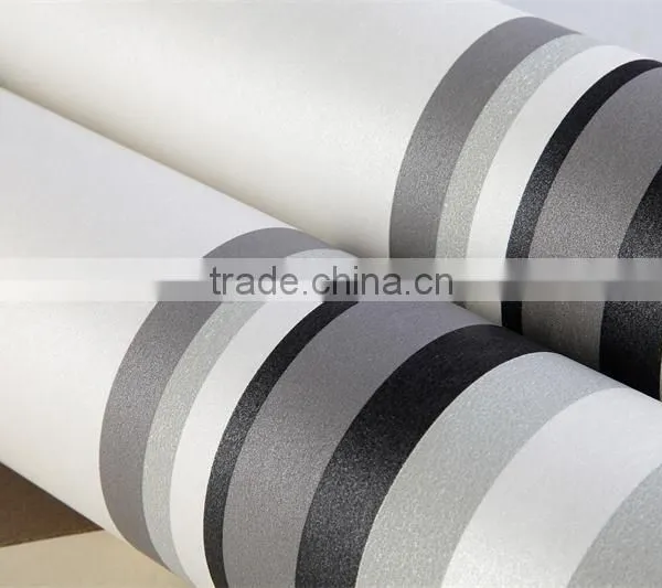 Classic Non Woven Colorful Stripe Wallpaper Pink photo-3