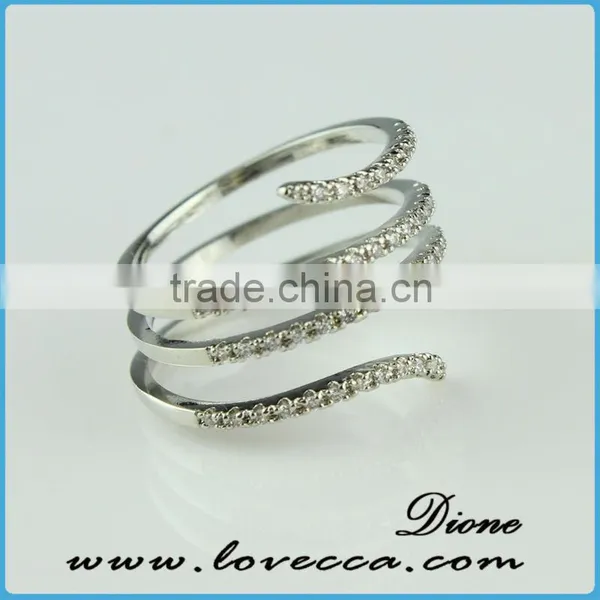 2015 Fashion Jewelry Ring!latest Weddingring Design!micro Pave Diamond Setting Ring-new Design Finger Ring Wholesale photo-2