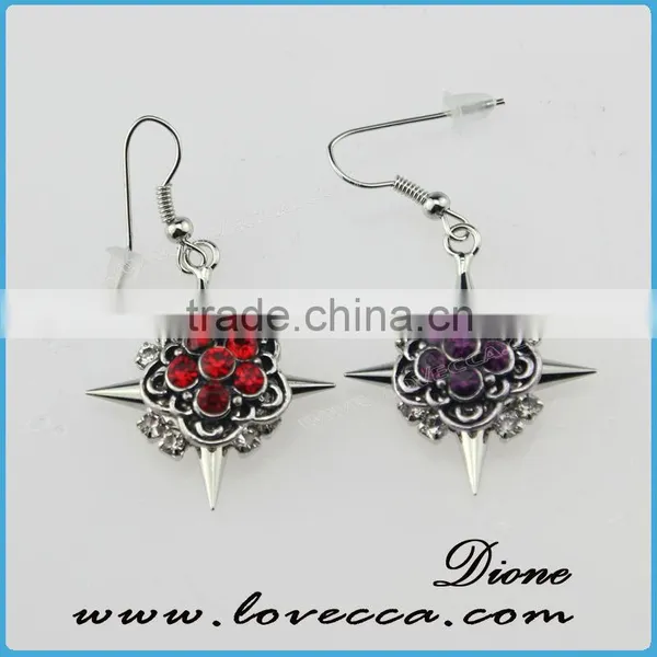 Top Quality Fashion Women Silver Setting Jewelry New Quartz Druzy Earrings for Sale photo-2
