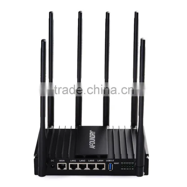Afoundry Wireless High Speed WIFI Router 6x5dBi Antenna Metal Computer Router 2.4GHz 300Mbps+5Ghz 867Mbps Dual Band Router