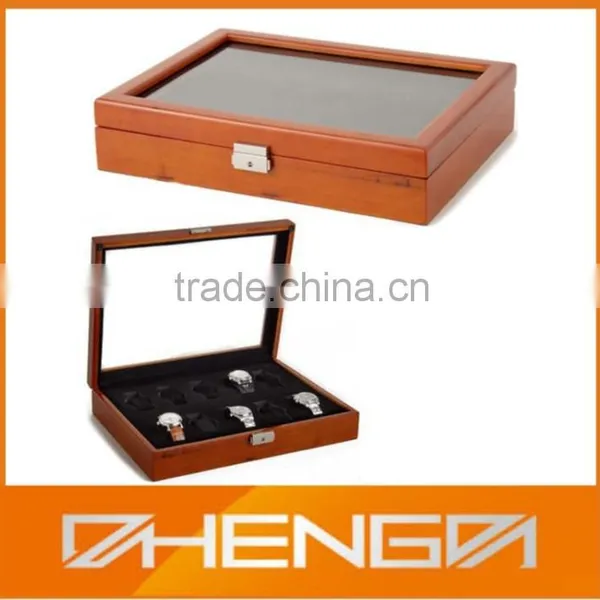 High Quality Factory Customized Made Empty Brown Elegant Leather Watch Box (ZDS-JS1411) photo-6