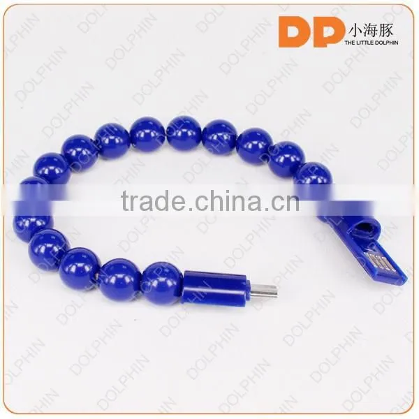 Fashion USB Beads Bracelet Charger Portable Ring Mini Wrist Cable Bracelet Data Cable photo-4