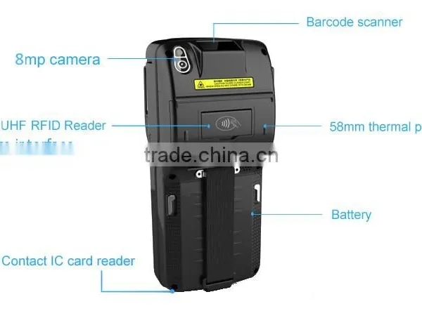 Android Handheld POS 1d 2d Barcode Scanner and Thermal Printer photo-4