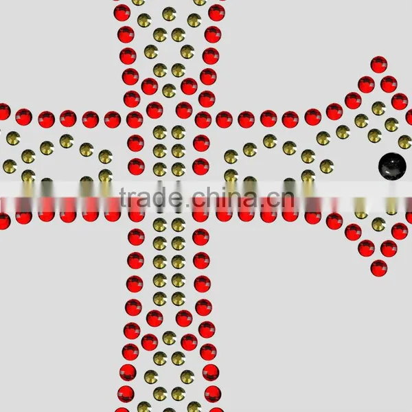 T14050020 Light Siam Cross Rhinestone Motif for T-shirt photo-2