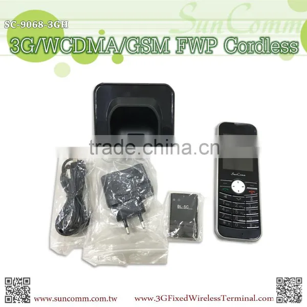 FCC SC-397-GH3G 3G WCDMA GSM Fixed Wireless Phone Cordless With Bluetooth, Color TFT LCD 2.4", Dock Power Charger photo-4