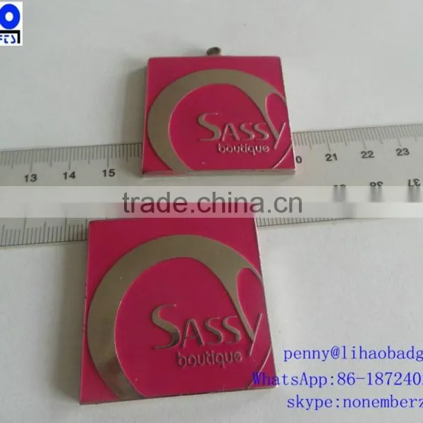 Shiny Gold Rectangle Shaped Metal Brand Logo Labels Design photo-4