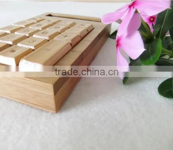 Eco Friendly Nature Bambooo Wood Solar Powered 12 Digits Calculator,solar Calculator photo-5