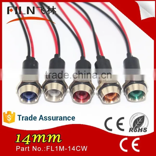 Top Quality Pilot Fog Light 12mm Led Signal Pilot Lamp Indicator Light With Wire