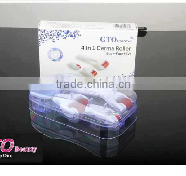 2015 Newest Factory Big Sale 300/720/1200 Pins Microneedle Roller 4 in 1 Derma Roller photo-3