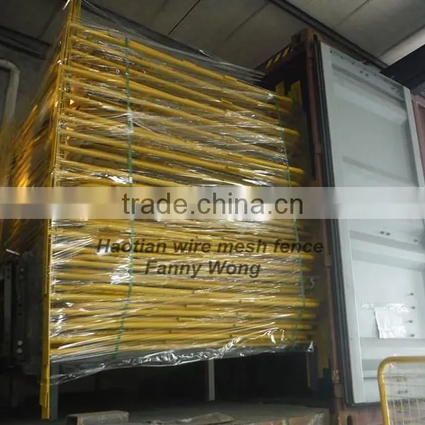 Yellow and Black Powder Coating Temporary Fence High Fence photo-5