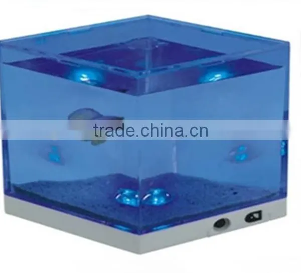Night Aquarium Fish Tank With LED for Home Office Decoration photo-2