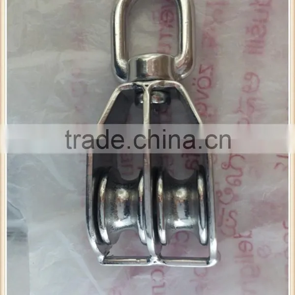 Made in Chinas 5-100mm Nylon Wheel Swivel Stainless Steel Nylon Marine Pulley Blocks photo-3