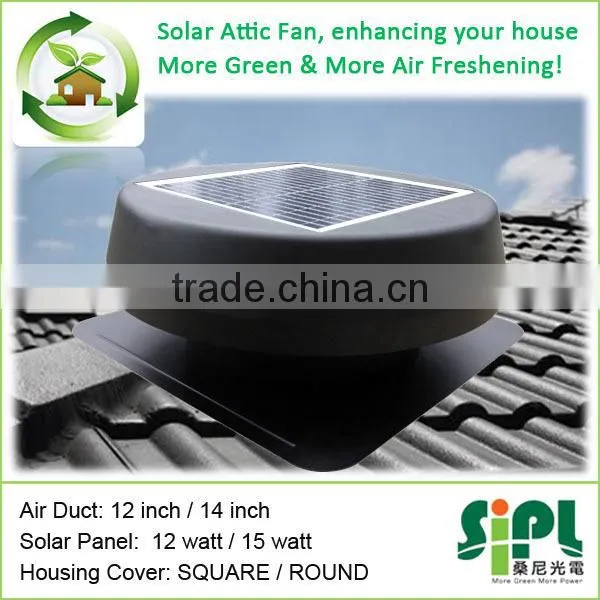 Solar Vent Fan Rechargaeble DC Exhaust Fan Roof Attic Fan Air Conditioning System photo-2