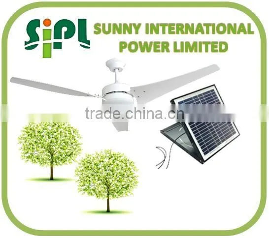 Vent Goods White Solar Panel Powered System Cooling Extractor Fan Solar Ceiling Fan photo-2
