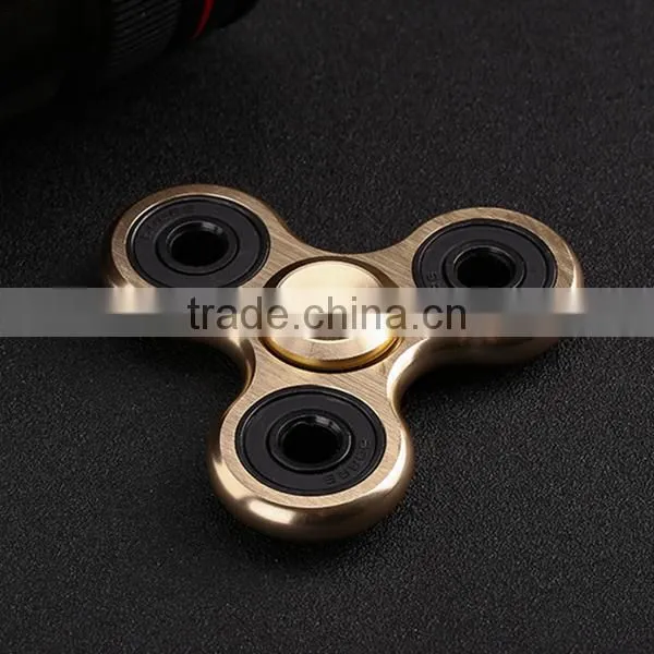 2017 New Tri-Spinner Fidget Toy Alloy EDC Sensory Fidget Spinner For Tip of the Finger Gyro photo-2