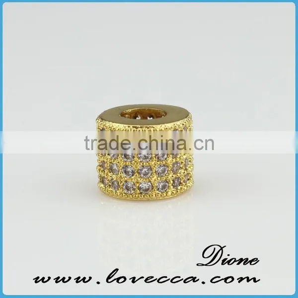 Fashion Design Sterling Silver Color Pendant in Pipe Shape With Cooper Micropave Setting Pendant photo-4