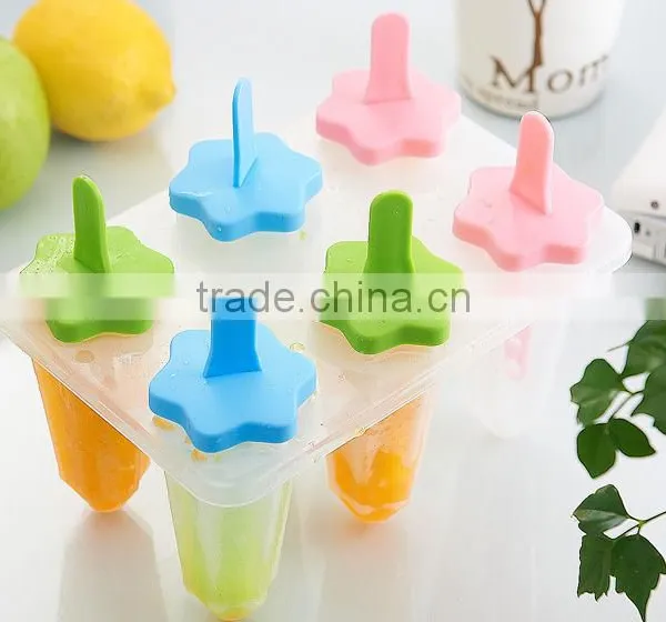 Star Shape Reusable Popsicle Molds Ice Pop Molds Maker, Set of 6, photo-2