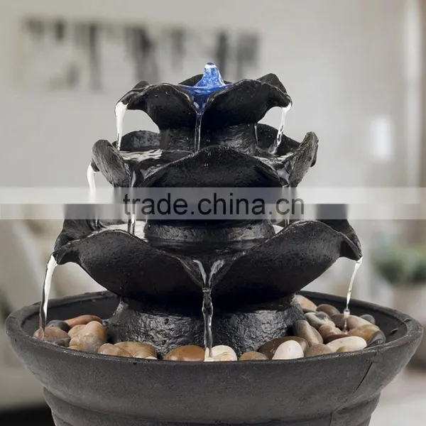 Three Tier Cascading Tabletop Fountain With LED Lights photo-3