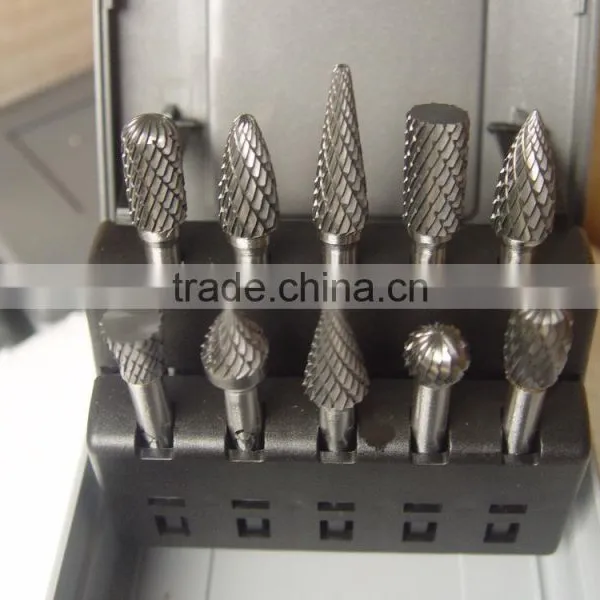 10 Pieces Tungsten Carbide Burrs/Carbide Rotary Burrs/Carbide Burr Set