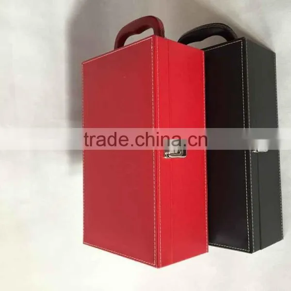 K0592-4PU Leather Wine Gift Box 2bottles photo-4