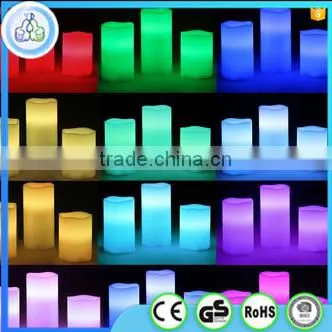 Wholesale Plastic Pillar Led Candle Light 3set photo-2