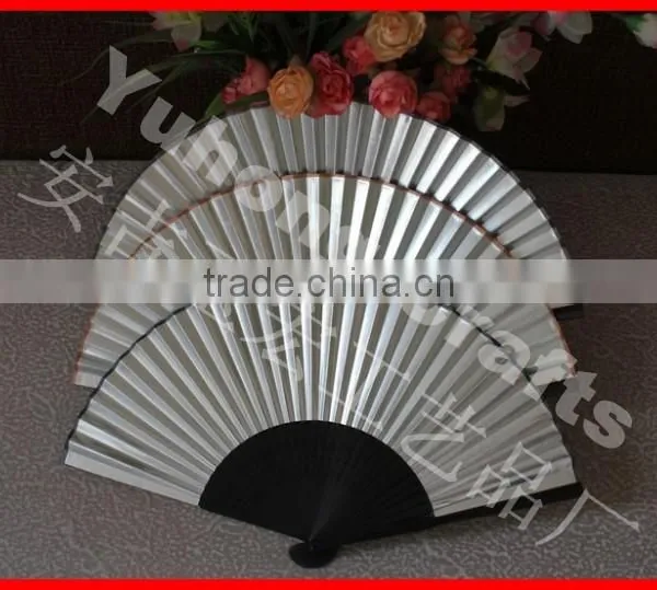 Gold and Silver Color Japanese Hand Fan photo-6