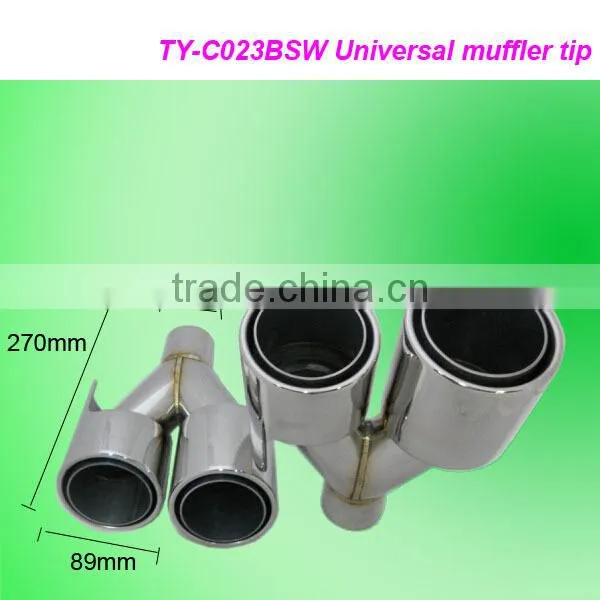 High Quality Auto Part Stainless Steel 304 Universal Double Exhaust Tip photo-6